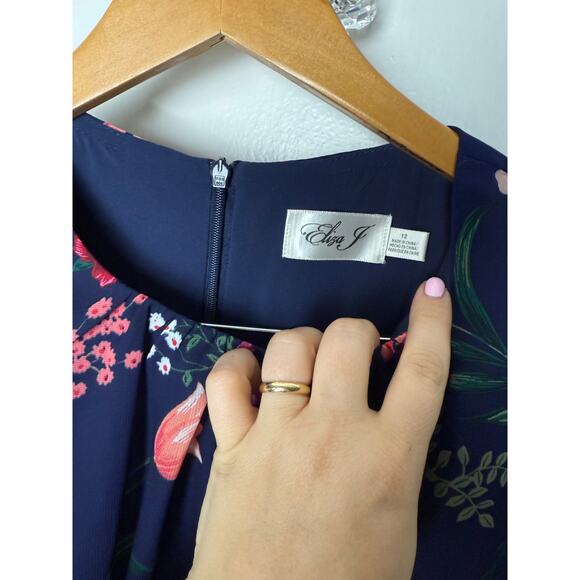 Eliza J Navy Floral Maxi Dress - Picture 6 of 12